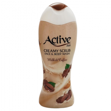 شامپو صورت و بدن Milk & Coffee سری Creamy Scrub اکتیو 400 گرمی